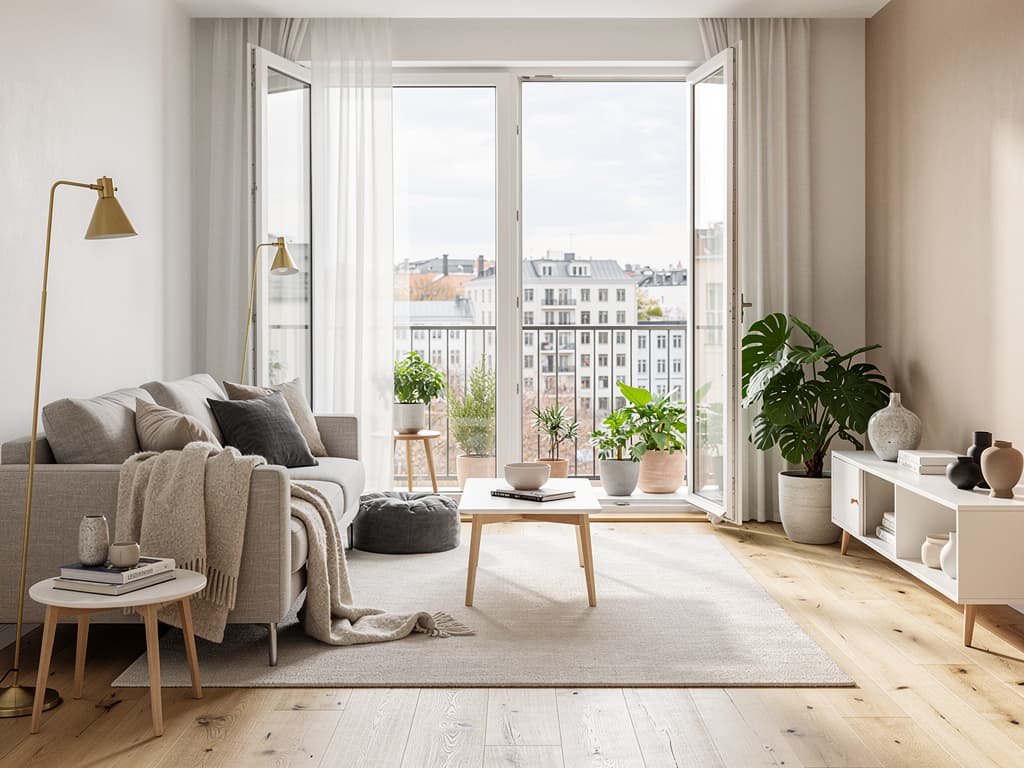 Vivienda luminosa de estilo nórdico preparada para vender o rentabilizar como inversión, con maderas claras y luz natural